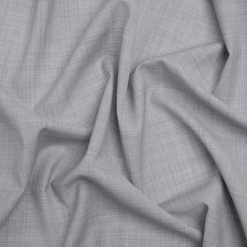 Wool Suiting - Heathered Silvery Gray - Deadstock Wool Suiting - Heathered Silvery Gray - Deadstock