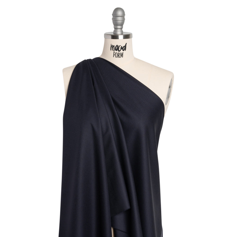 Wool Twill Suiting - Navy - Deadstock Drape Wool Twill Suiting - Navy - Deadstock Drape