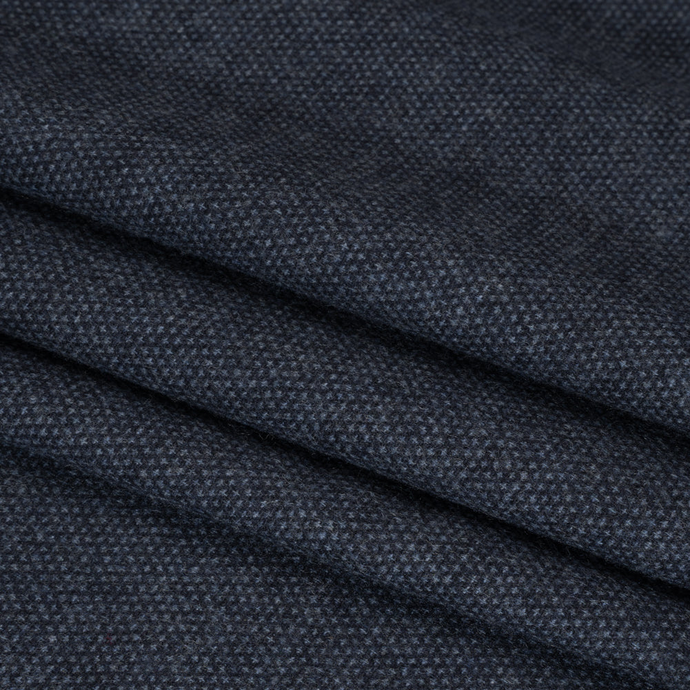 Wool Woven - Blue and Charcoal - Deadstock Folded Wool Woven - Blue and Charcoal - Deadstock Folded