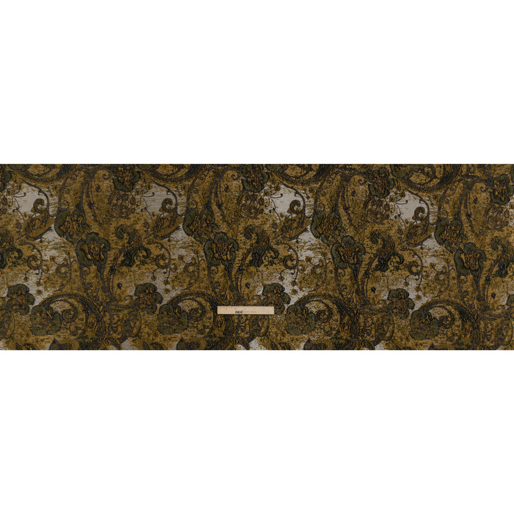 Flowers and Curls Luxury Brocade - Metallic Gold, Black and Silver Flowers and Curls Luxury Brocade - Metallic Gold, Black and Silver