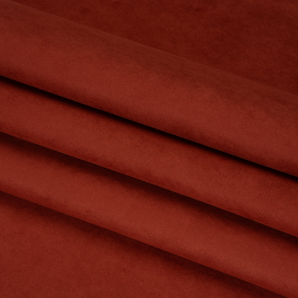 Upholstery Faux Suede - Brick Red - Lyndhurst Collection Folded Upholstery Faux Suede - Brick Red - Lyndhurst Collection Folded