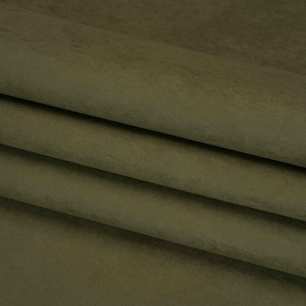 Upholstery Faux Suede - Olive Green - Lyndhurst Collection Folded Upholstery Faux Suede - Olive Green - Lyndhurst Collection Folded