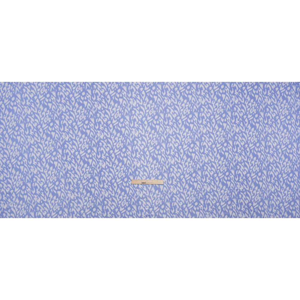 Stretch Rayon Jersey - Periwinkle and White Animal Spots - Deadstock - Full Stretch Rayon Jersey - Periwinkle and White Animal Spots - Deadstock - Full
