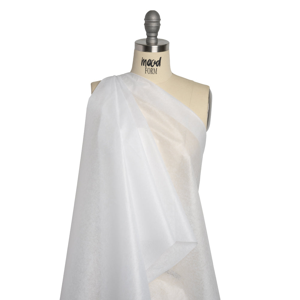 Non-Woven Fusible Interlining, Single Sided by Helmut Lang - White Drape Non-Woven Fusible Interlining, Single Sided by Helmut Lang - White Drape