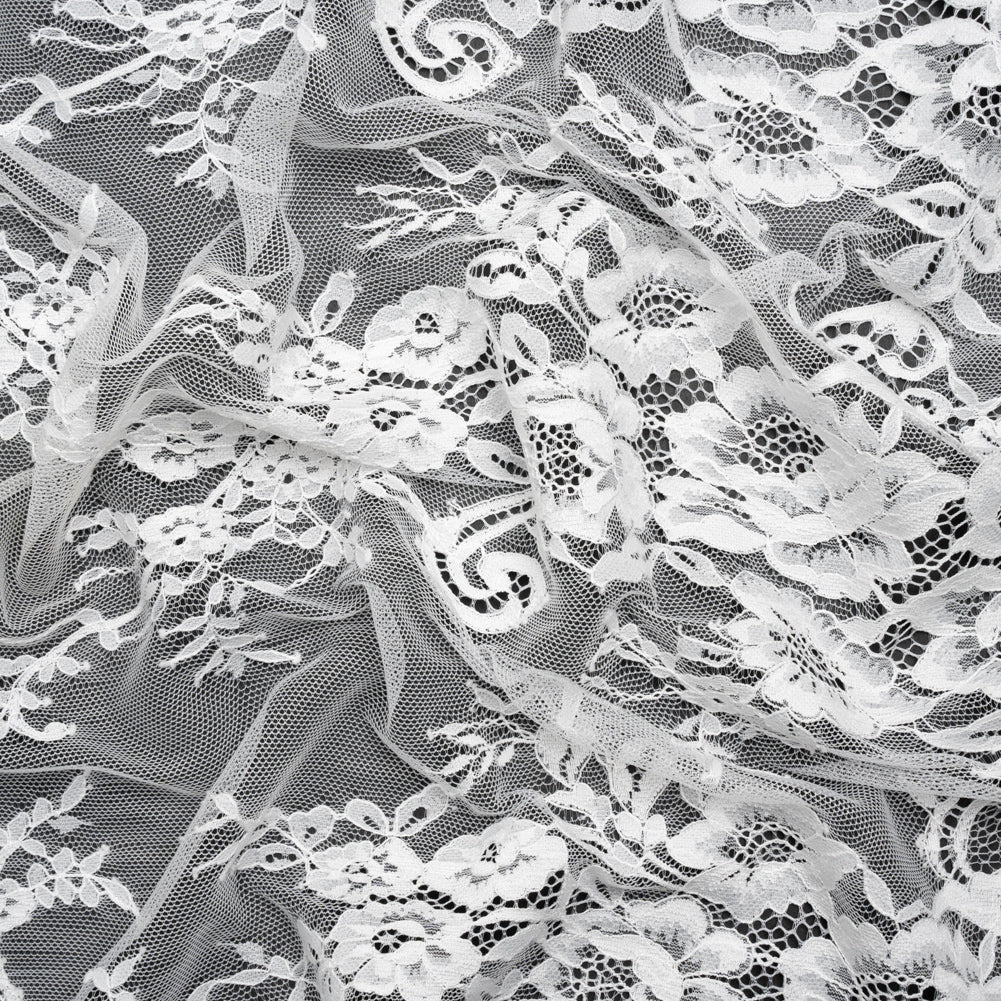 Chantilly Lace - White Floral and Swirl Borders Chantilly Lace - White Floral and Swirl Borders