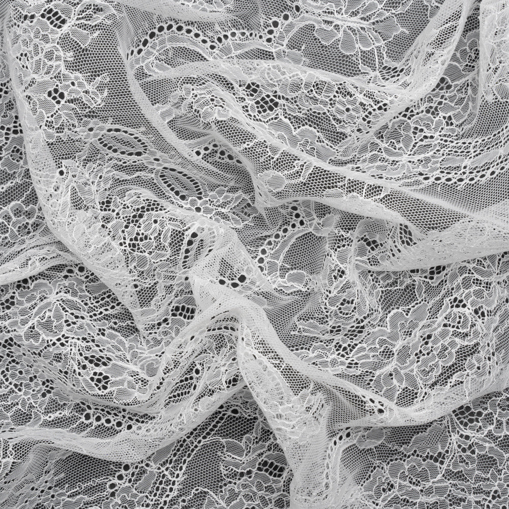 Chantilly Lace - White Floral and Scallops Chantilly Lace - White Floral and Scallops