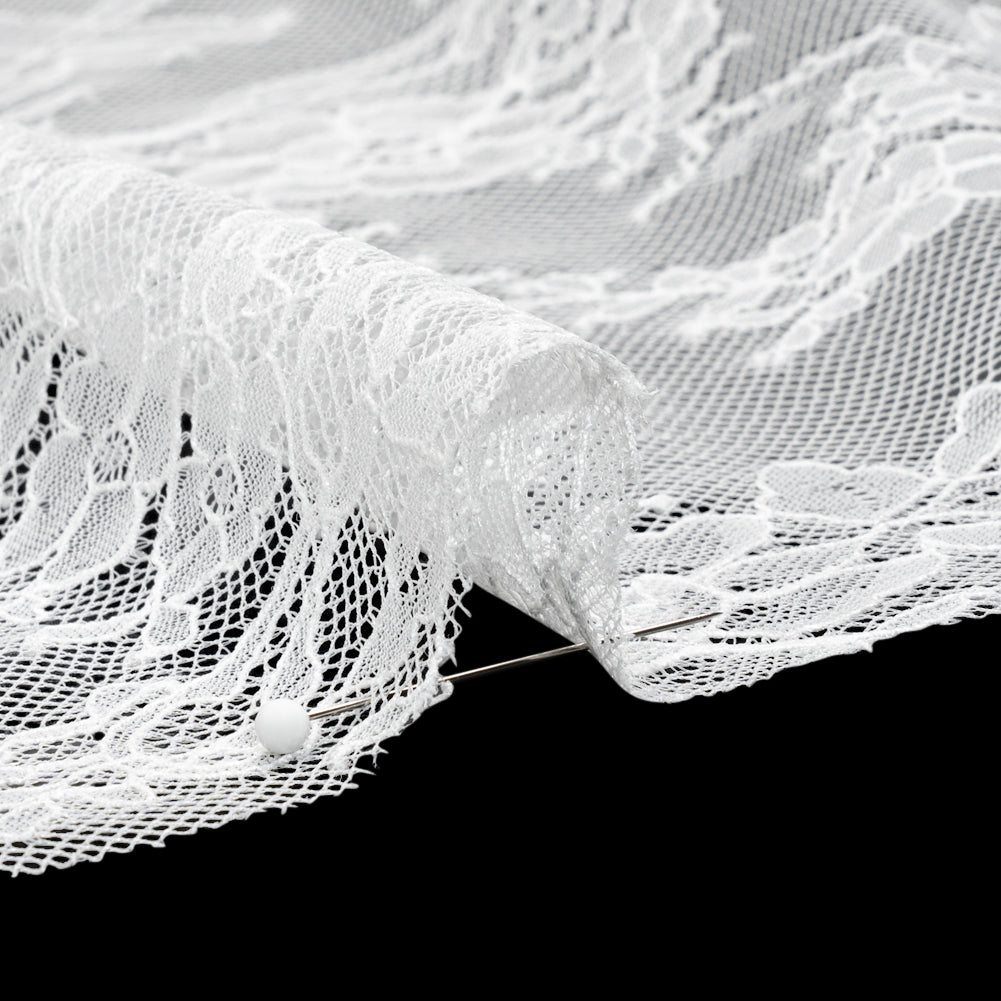 Chantilly Lace - White Flowers on a Net - Detail Chantilly Lace - White Flowers on a Net - Detail