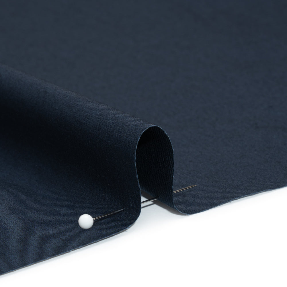 Egyptian Cotton Shirting - Navy Detail Egyptian Cotton Shirting - Navy Detail