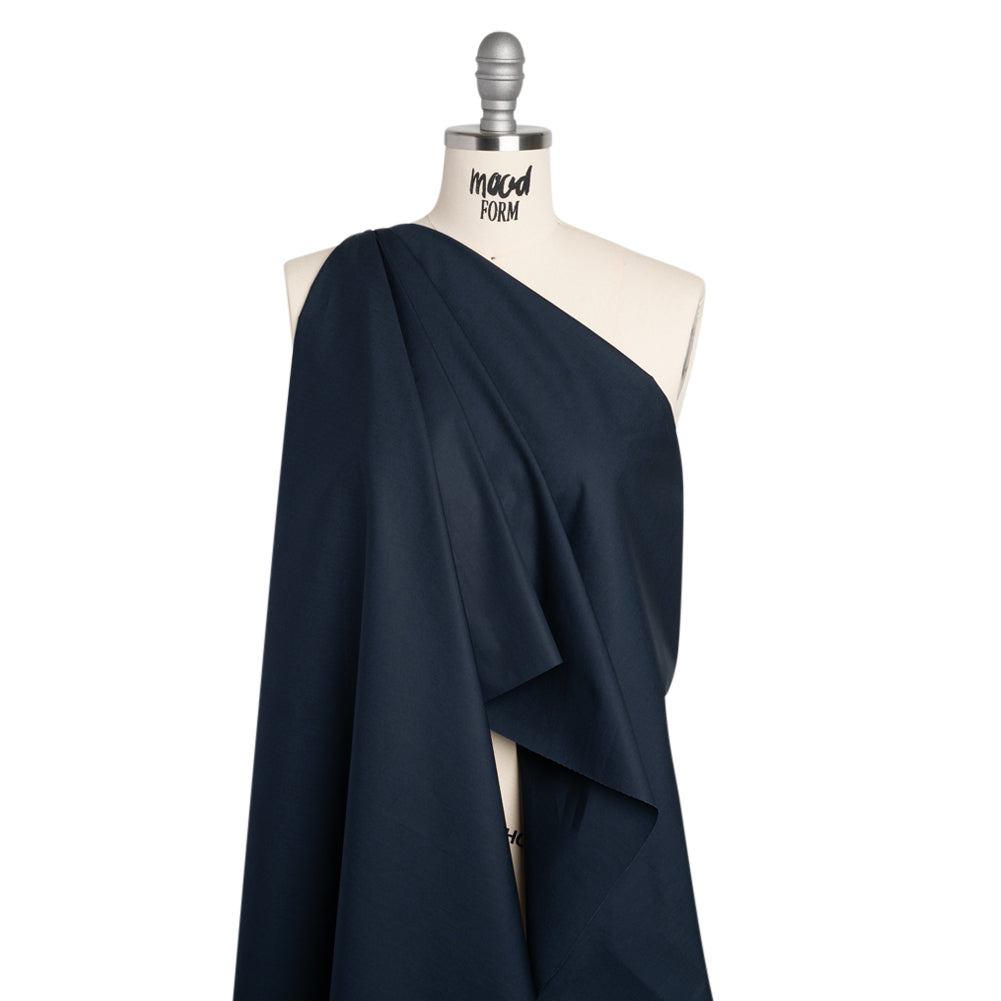 Egyptian Cotton Shirting - Navy Drape Egyptian Cotton Shirting - Navy Drape