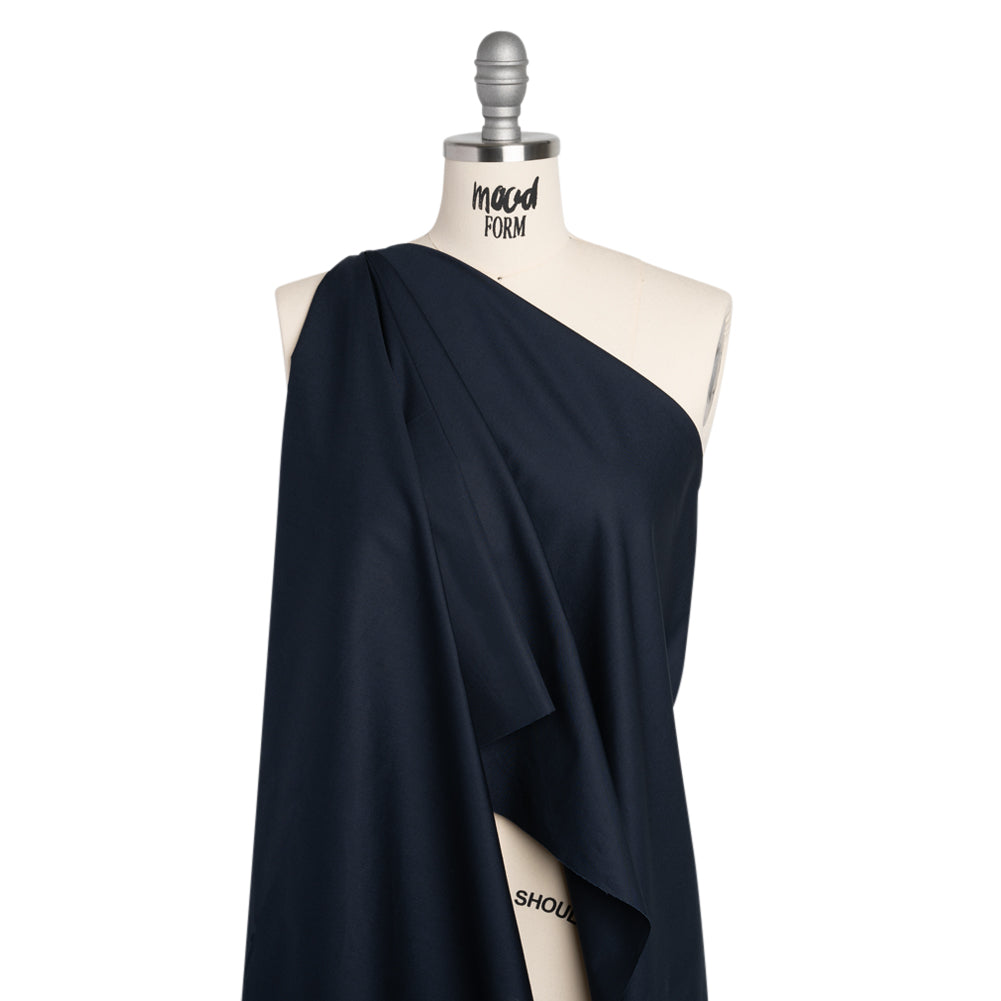 Lightweight Egyptian Cotton Shirting - Navy Drape Lightweight Egyptian Cotton Shirting - Navy Drape