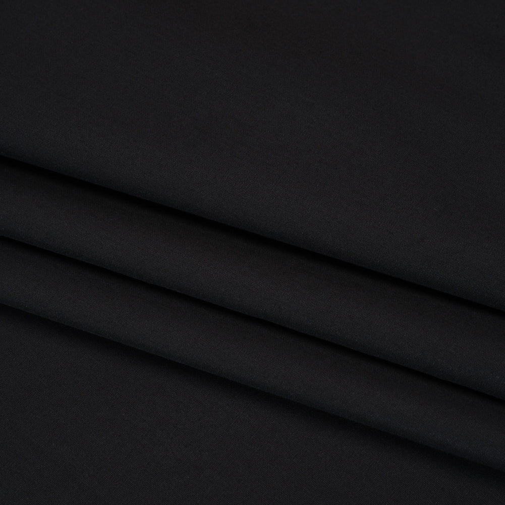 Lightweight Egyptian Cotton Shirting - Black Folded Lightweight Egyptian Cotton Shirting - Black Folded