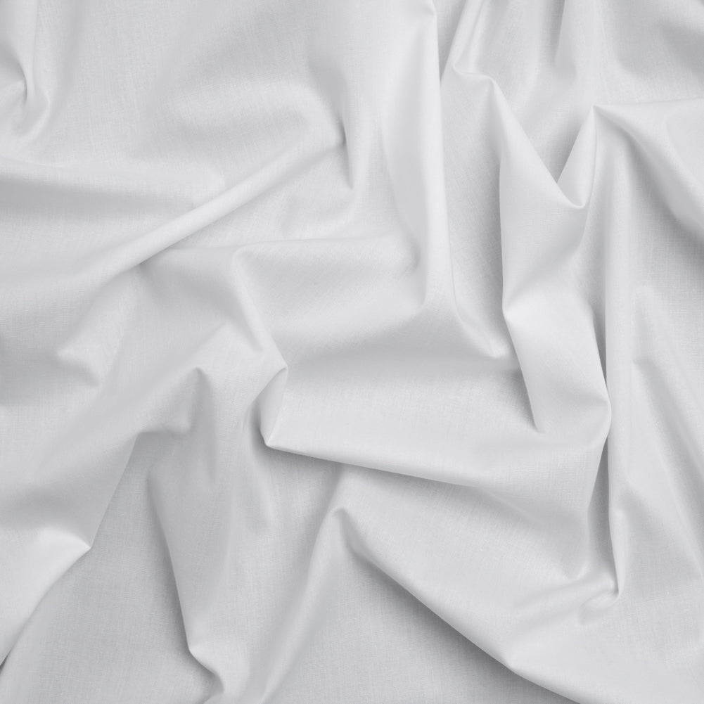 Stretch Cotton Poplin - White - Chancay Collection Stretch Cotton Poplin - White - Chancay Collection