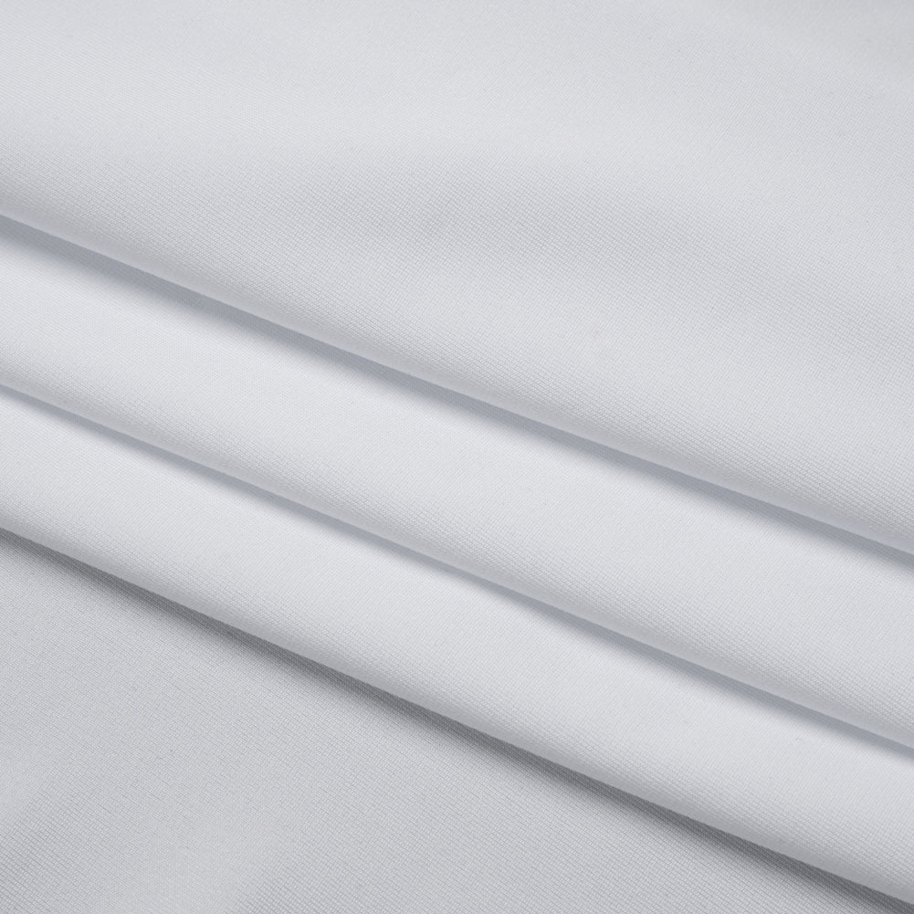 Stretch Recycled Polyester Jersey, Wicking with Odorless Finish - White Folded Stretch Recycled Polyester Jersey, Wicking with Odorless Finish - White Folded