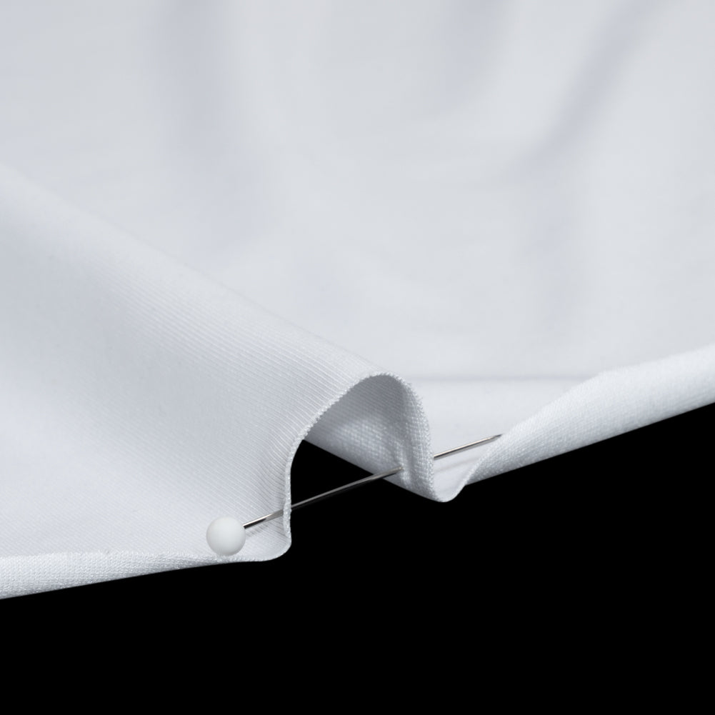 Stretch Recycled Polyester Jersey, Wicking with Odorless Finish - White Detail Stretch Recycled Polyester Jersey, Wicking with Odorless Finish - White Detail