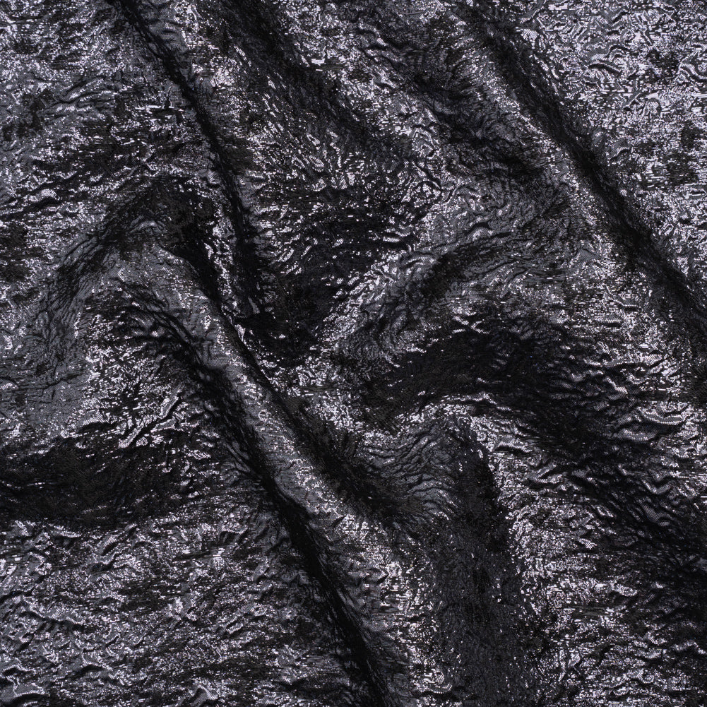 Metallic Luxury Brocade - Black and Navy Abstract Metallic Luxury Brocade - Black and Navy Abstract
