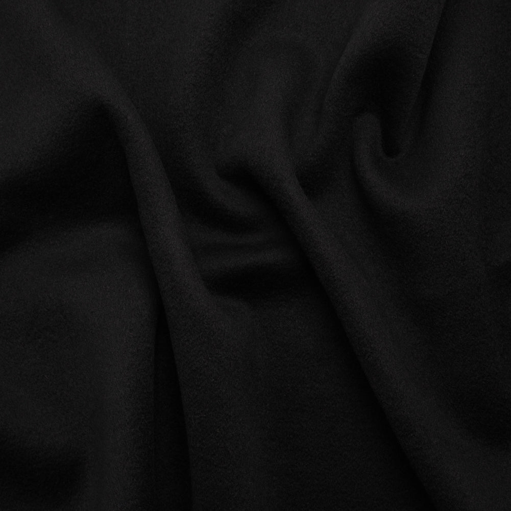 Virgin Wool and Cashmere Double Cloth Coating - Black - Astana Collection Virgin Wool and Cashmere Double Cloth Coating - Black - Astana Collection