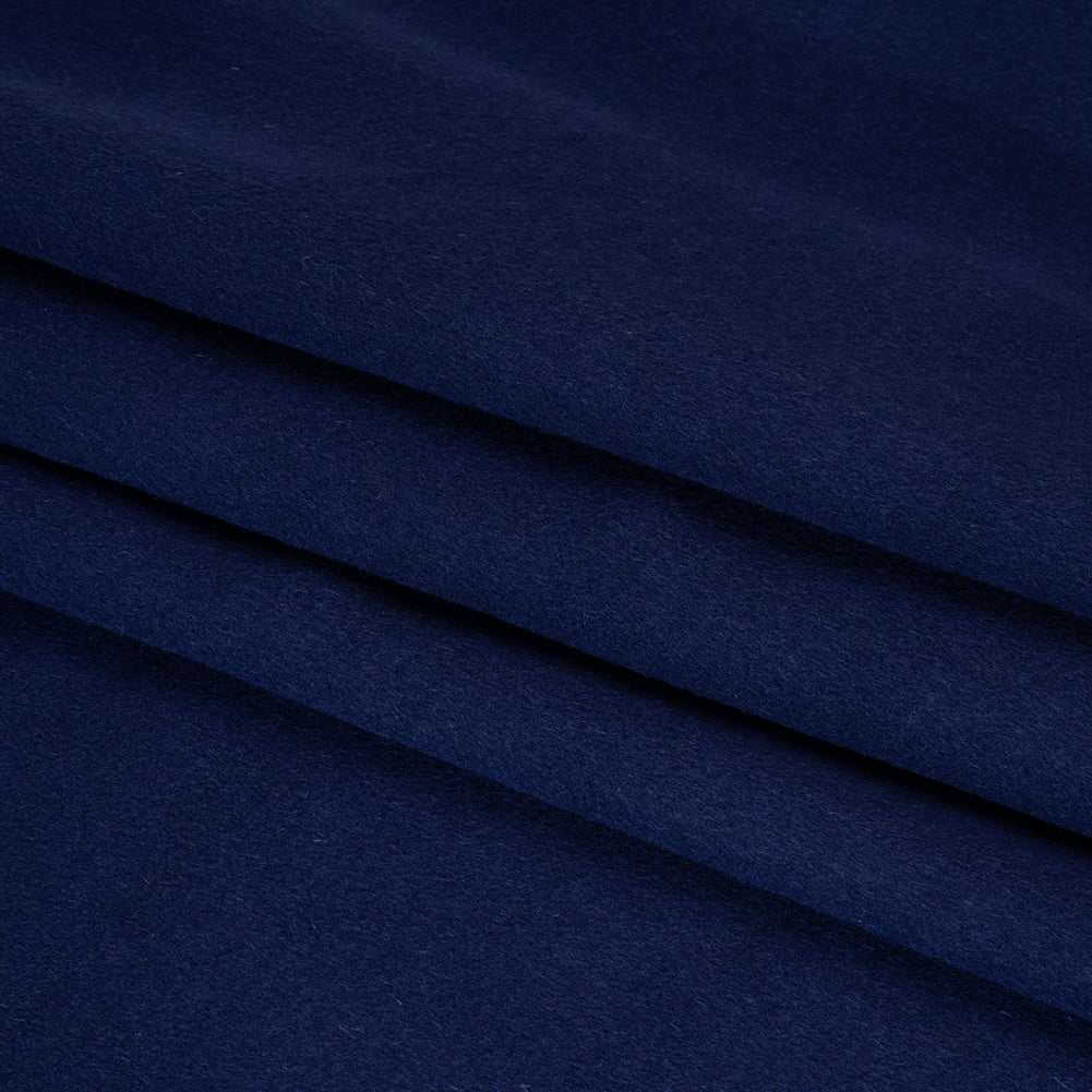 Virgin Wool and Cashmere Double Cloth Coating - Bright Navy - Astana Collection Virgin Wool and Cashmere Double Cloth Coating - Bright Navy - Astana Collection