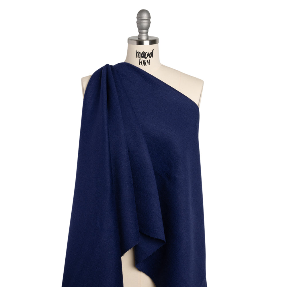 Virgin Wool and Cashmere Double Cloth Coating - Bright Navy - Astana Collection Virgin Wool and Cashmere Double Cloth Coating - Bright Navy - Astana Collection