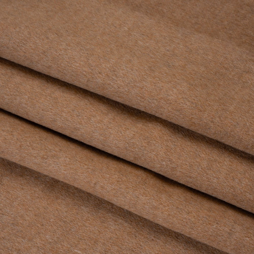 Virgin Wool and Cashmere Double Cloth Coating - Heathered Beige - Astana Collection Virgin Wool and Cashmere Double Cloth Coating - Heathered Beige - Astana Collection