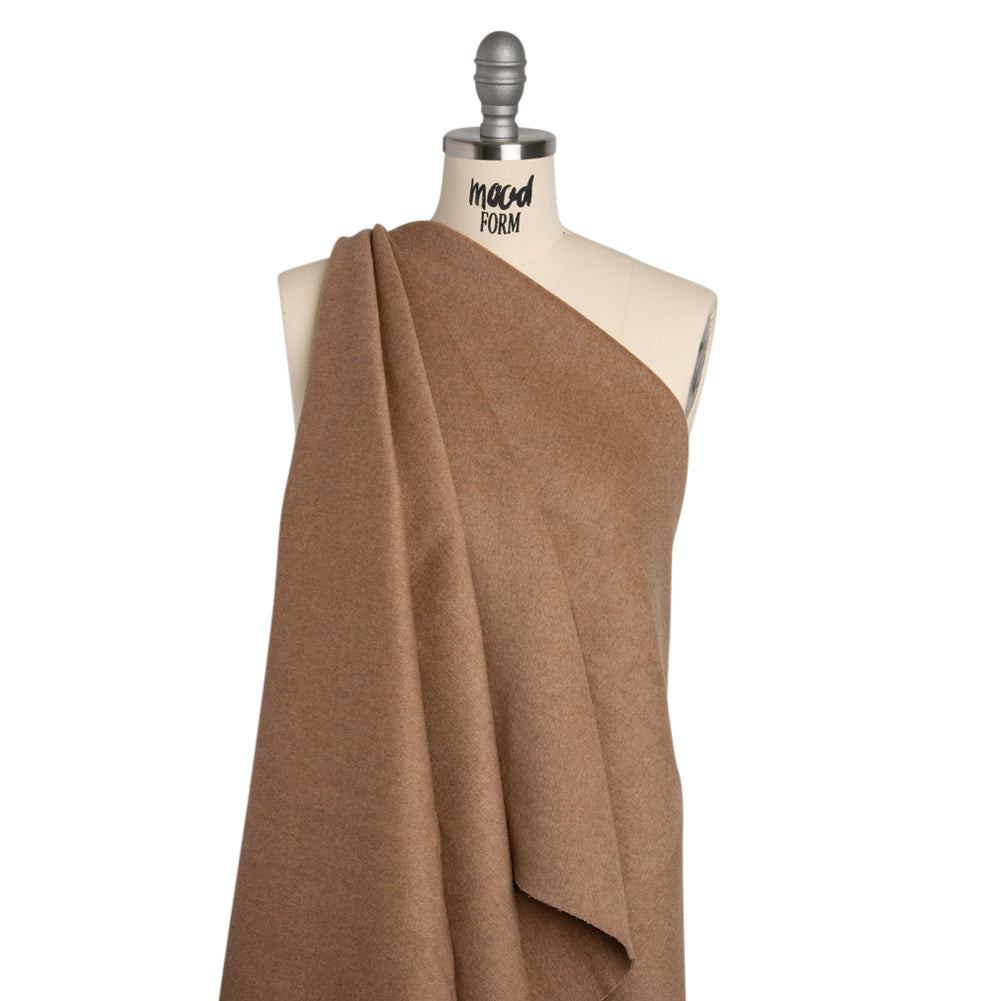 Virgin Wool and Cashmere Double Cloth Coating - Heathered Beige - Astana Collection Virgin Wool and Cashmere Double Cloth Coating - Heathered Beige - Astana Collection