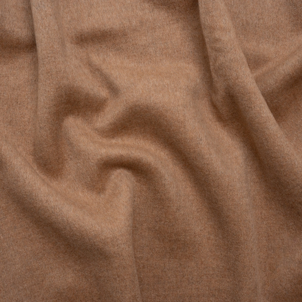 Virgin Wool and Cashmere Double Cloth Coating - Heathered Beige - Astana Collection Virgin Wool and Cashmere Double Cloth Coating - Heathered Beige - Astana Collection