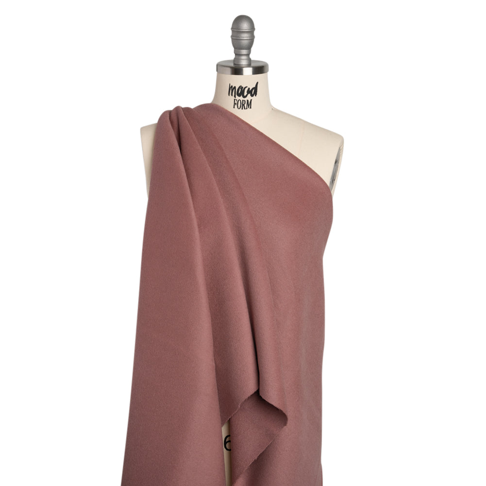 Virgin Wool and Cashmere Double Cloth Coating - Dusty Rose - Astana Collection Virgin Wool and Cashmere Double Cloth Coating - Dusty Rose - Astana Collection