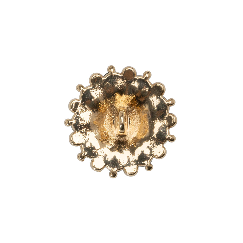 Rhinestone and Metal Shank Back Button - 32L/20mm - Green and Gold Little Daisy Rhinestone and Metal Shank Back Button - 32L/20mm - Green and Gold Little Daisy