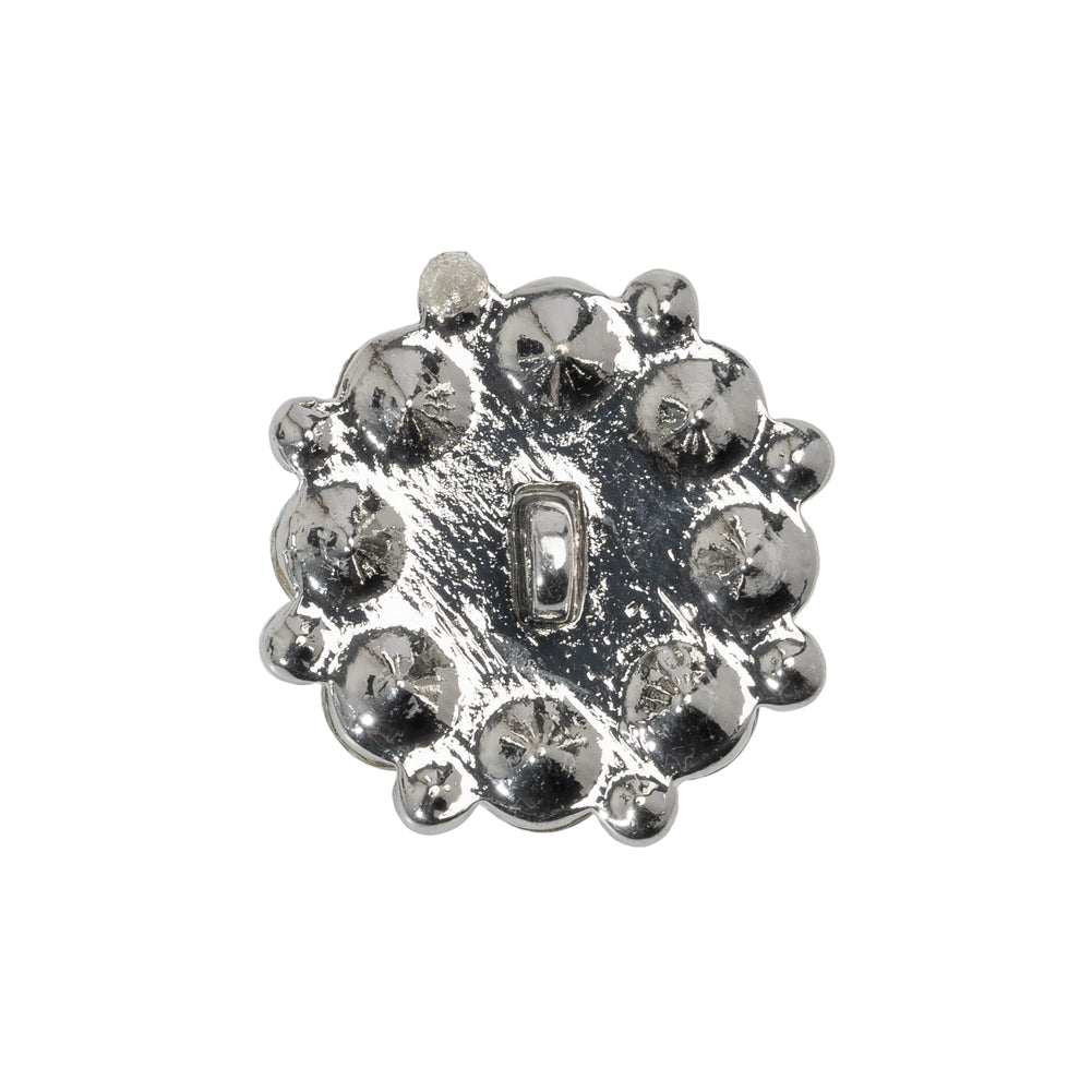 Rhinestone and Metal Shank Back Button - 38L/24mm - Crystal and Nickel-Free Silver Big Rings of Stones - Detail Rhinestone and Metal Shank Back Button - 38L/24mm - Crystal and Nickel-Free Silver Big Rings of Stones - Detail