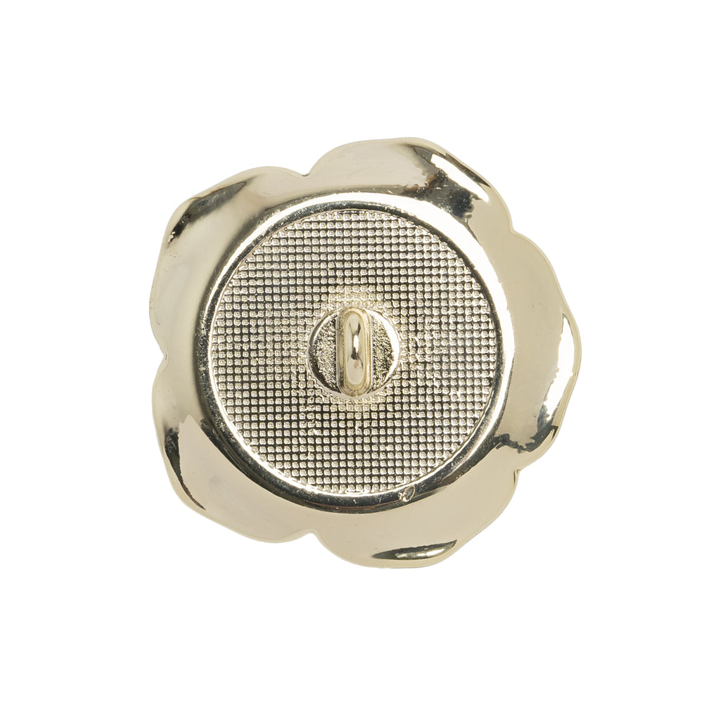 Metal 3D Shank Back Button - 40L/25.5mm - Pearlescent Ivory and Gold Rose Metal 3D Shank Back Button - 40L/25.5mm - Pearlescent Ivory and Gold Rose