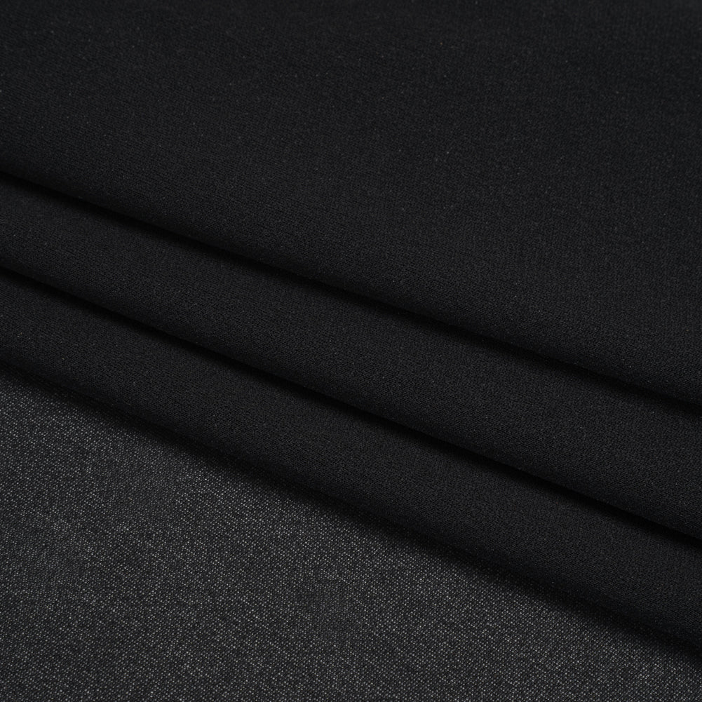 Medium Weight Knit Fusible Interlining, Single Sided - Black Folded Medium Weight Knit Fusible Interlining, Single Sided - Black Folded