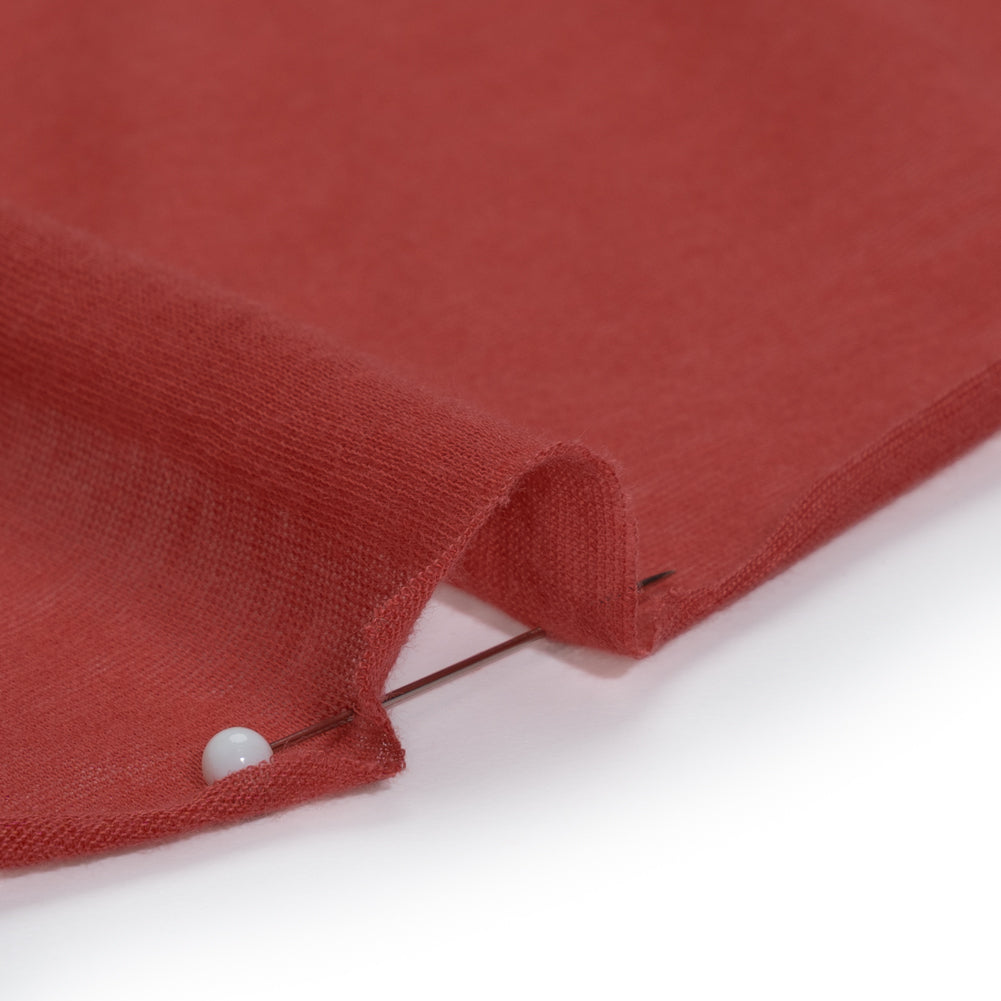 Featherweight Rayon Jersey - Light Red - Designer Deadstock Detail Featherweight Rayon Jersey - Light Red - Designer Deadstock Detail