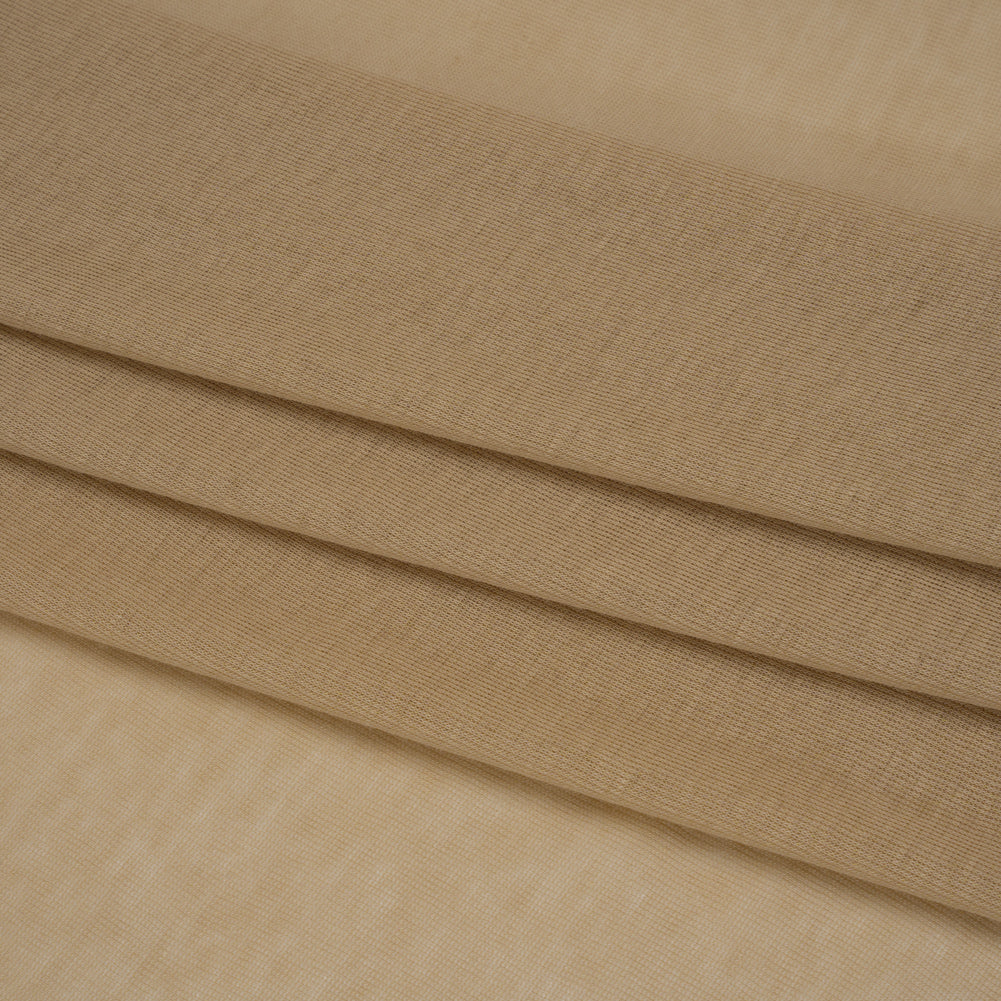 Lightweight Cotton Interlock Knit - Latte Beige - Designer Deadstock Folded Lightweight Cotton Interlock Knit - Latte Beige - Designer Deadstock Folded