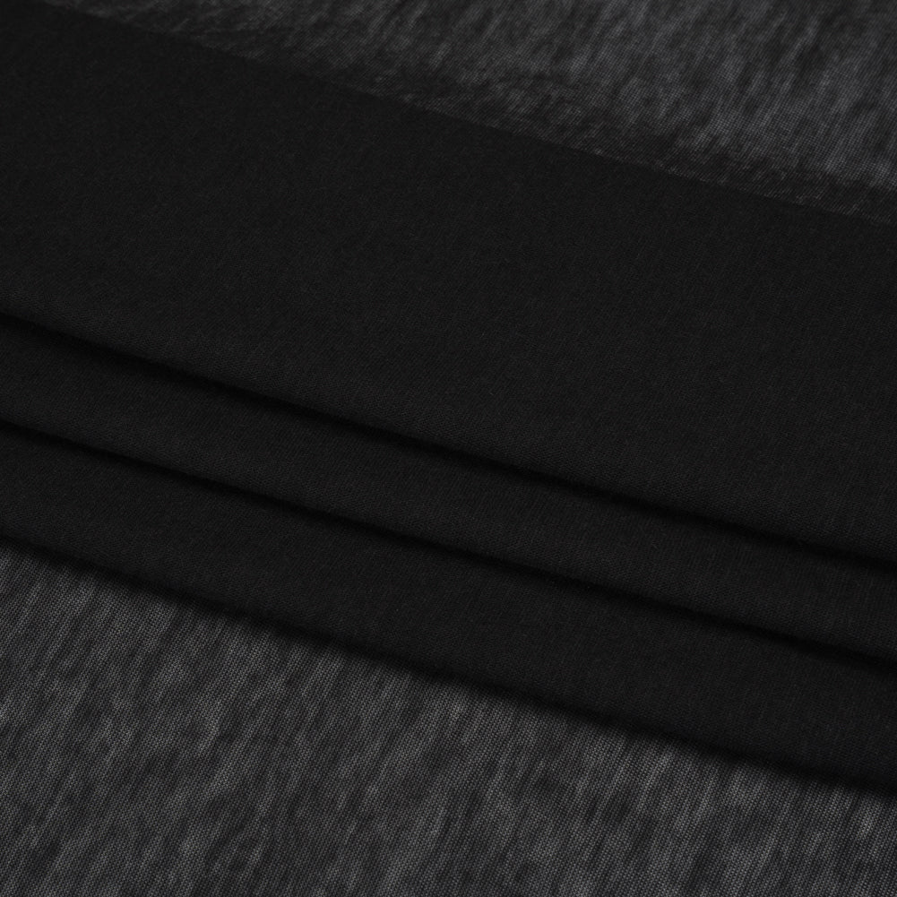 Featherweight Rayon Jersey - Black - Designer Deadstock Folded Featherweight Rayon Jersey - Black - Designer Deadstock Folded