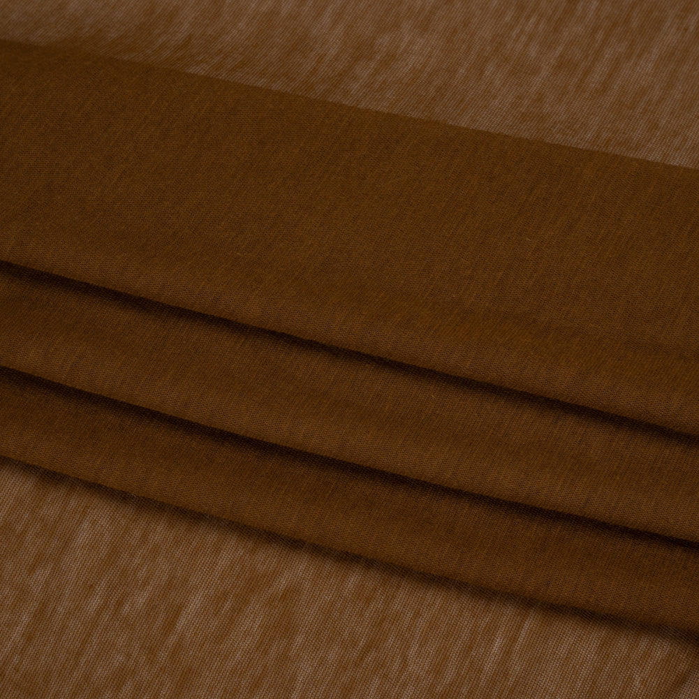 Featherweight Cotton Jersey - Warm Brown - Designer Deadstock Folded Featherweight Cotton Jersey - Warm Brown - Designer Deadstock Folded