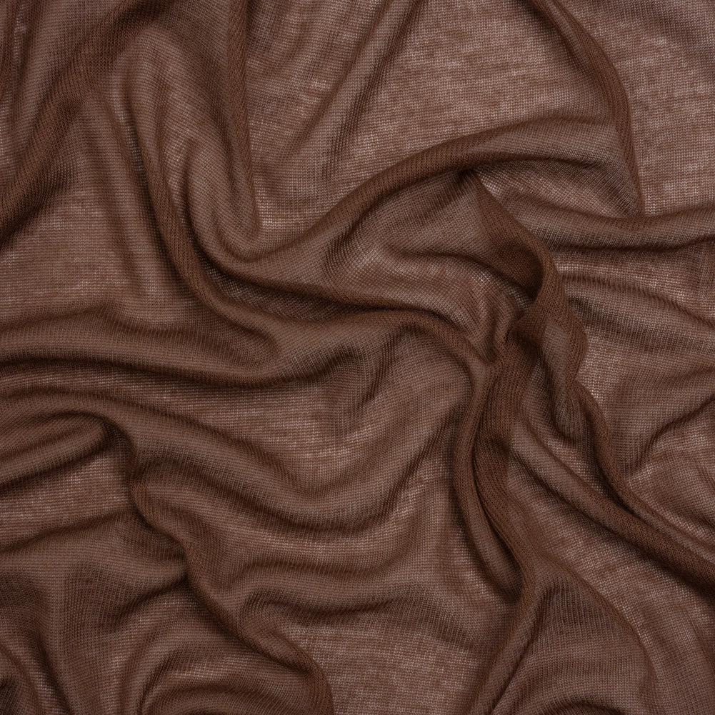 Lightweight Polyester Interlock Knit - Light Brown - Designer Deadstock Lightweight Polyester Interlock Knit - Light Brown - Designer Deadstock