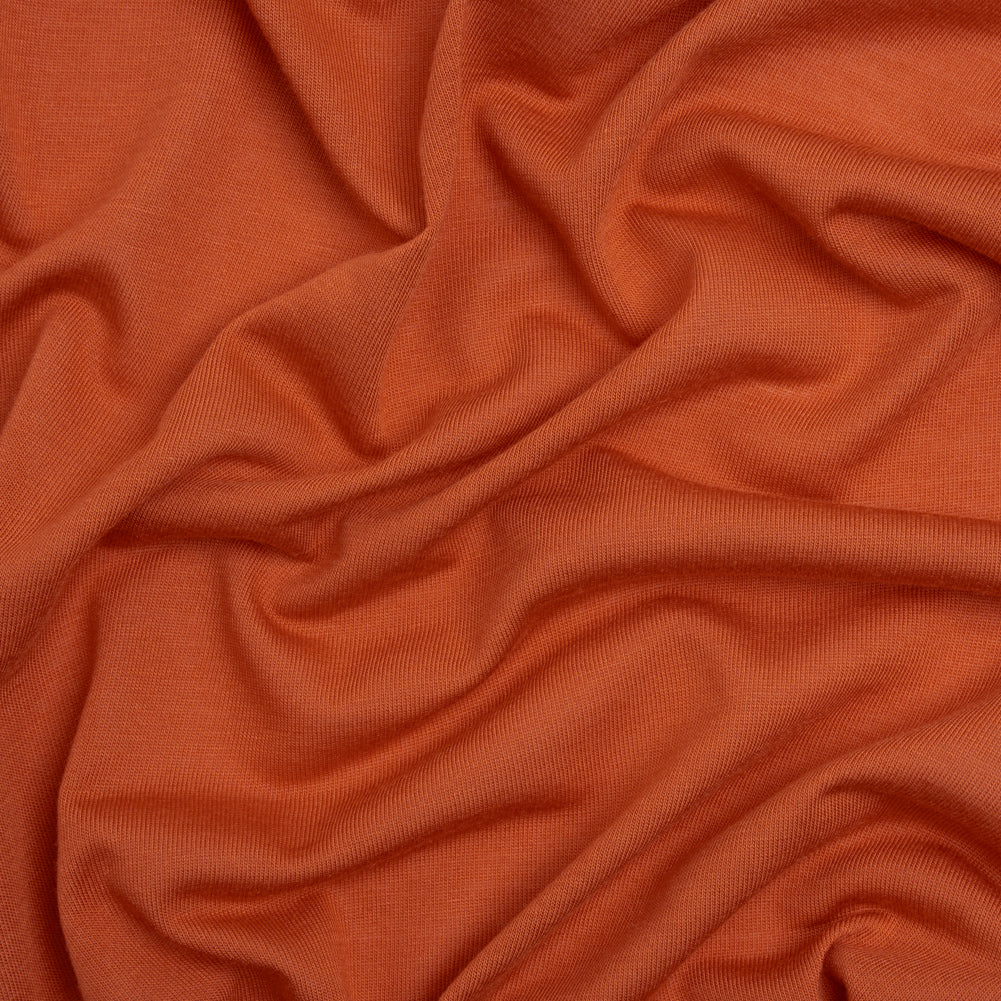 Polyester Jersey - Dark Orange - Designer Deadstock Polyester Jersey - Dark Orange - Designer Deadstock
