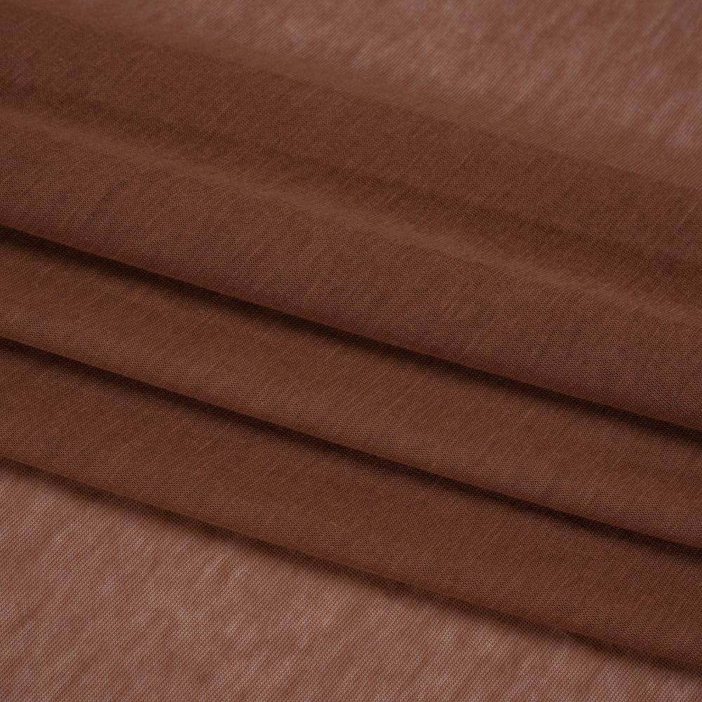 Featherweight Rayon Jersey - Auburn Brown - Designer Deadstock Folded Featherweight Rayon Jersey - Auburn Brown - Designer Deadstock Folded