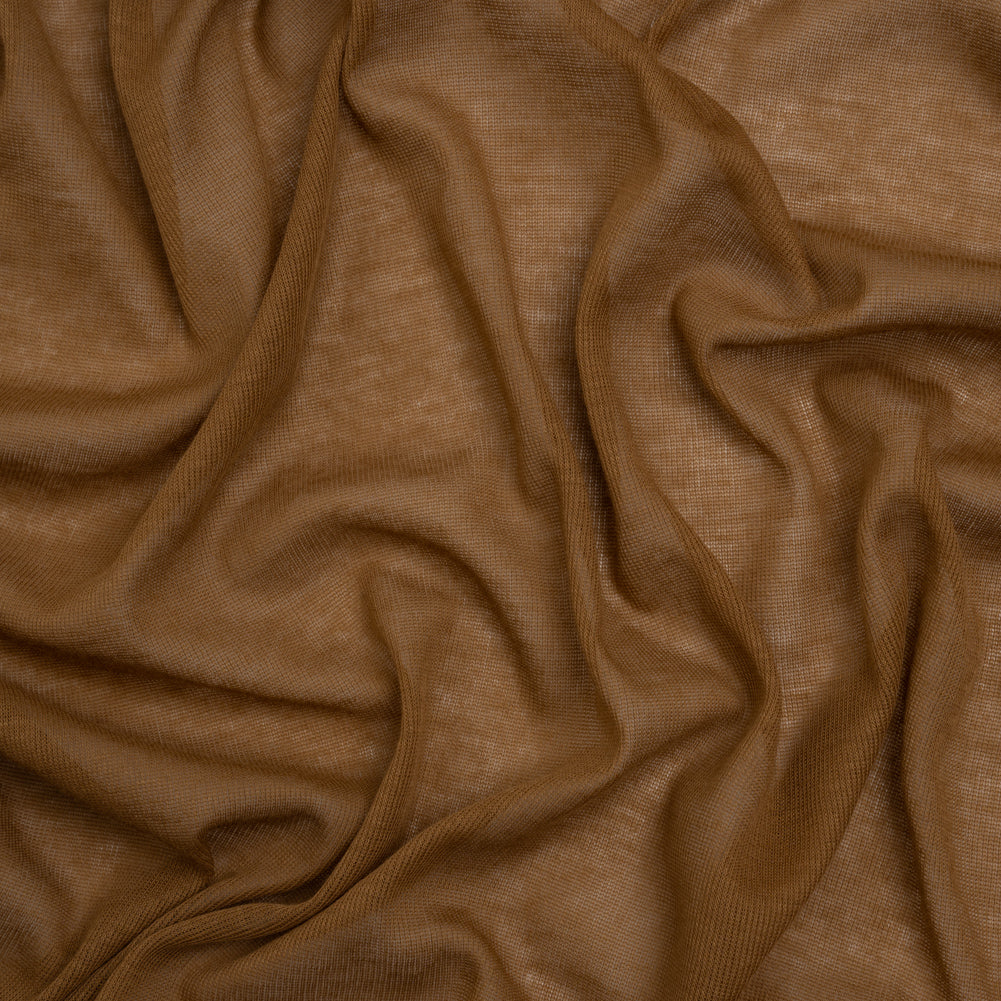 Lightweight Cotton Interlock Knit - Brown Sugar - Designer Deadstock Lightweight Cotton Interlock Knit - Brown Sugar - Designer Deadstock