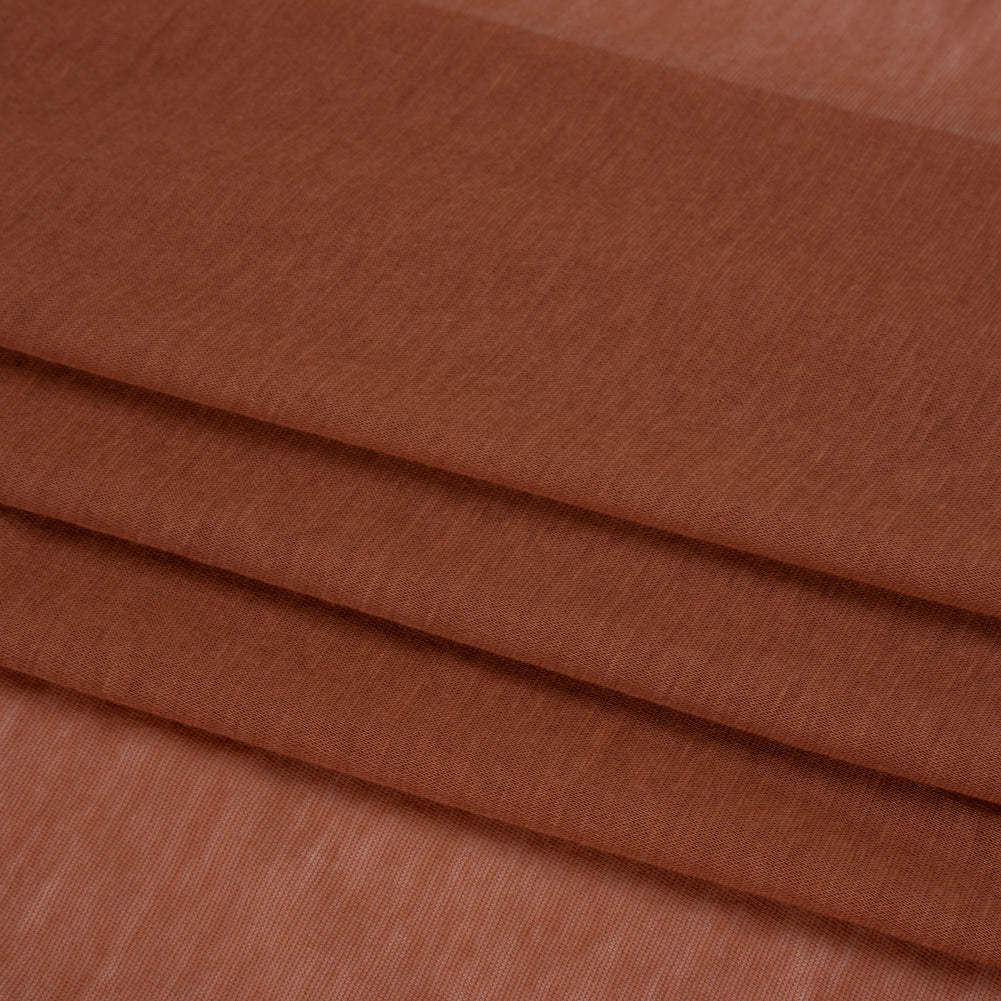 Featherweight Rayon Jersey - Dusty Orange - Designer Deadstock Folded Featherweight Rayon Jersey - Dusty Orange - Designer Deadstock Folded