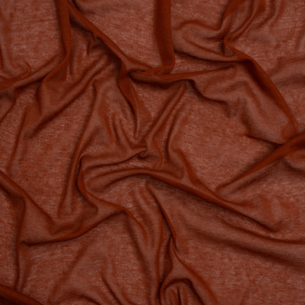 Lightweight Rayon Interlock Knit - Dark Orange - Designer Deadstock Lightweight Rayon Interlock Knit - Dark Orange - Designer Deadstock