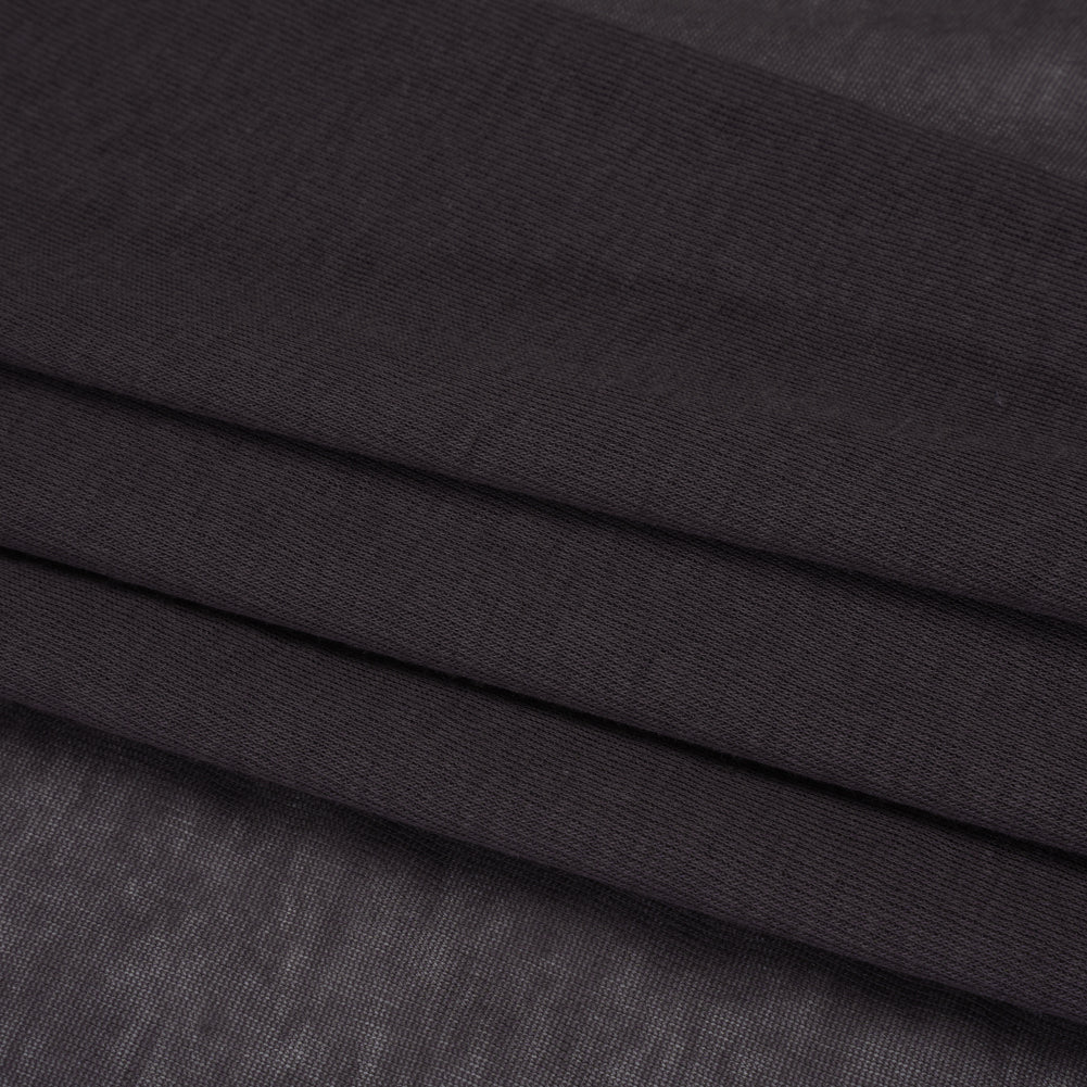 Featherweight Cotton Interlock Knit - Dark Purple - Designer Deadstock Folded Featherweight Cotton Interlock Knit - Dark Purple - Designer Deadstock Folded