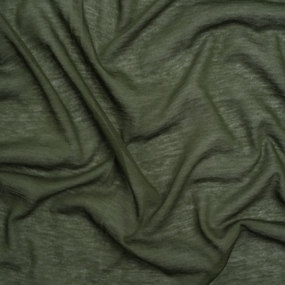 Featherweight Cotton Jersey - Herb Green - Designer Deadstock Featherweight Cotton Jersey - Herb Green - Designer Deadstock