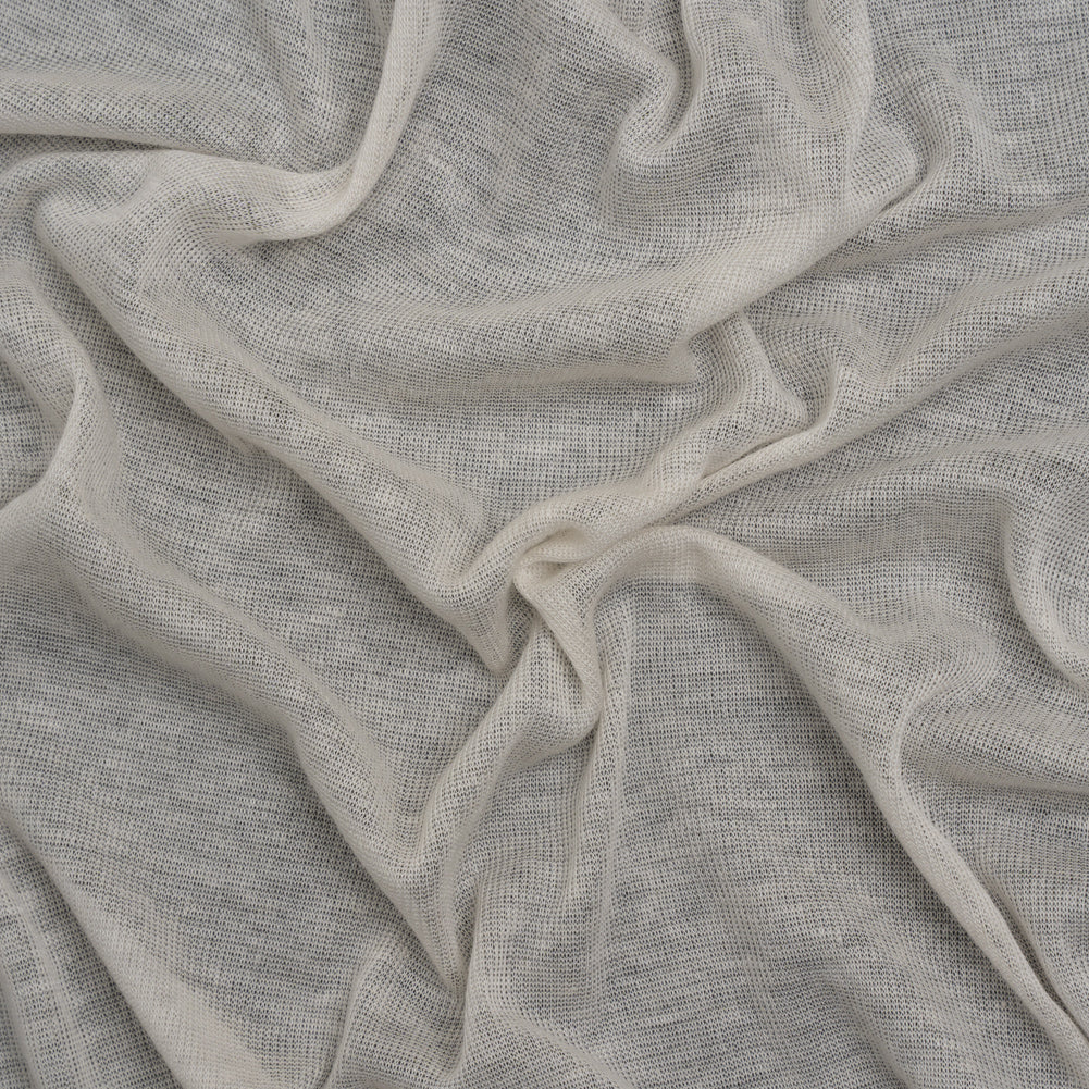 Lightweight Polyester Interlock Knit - Ivory - Designer Deadstock Lightweight Polyester Interlock Knit - Ivory - Designer Deadstock