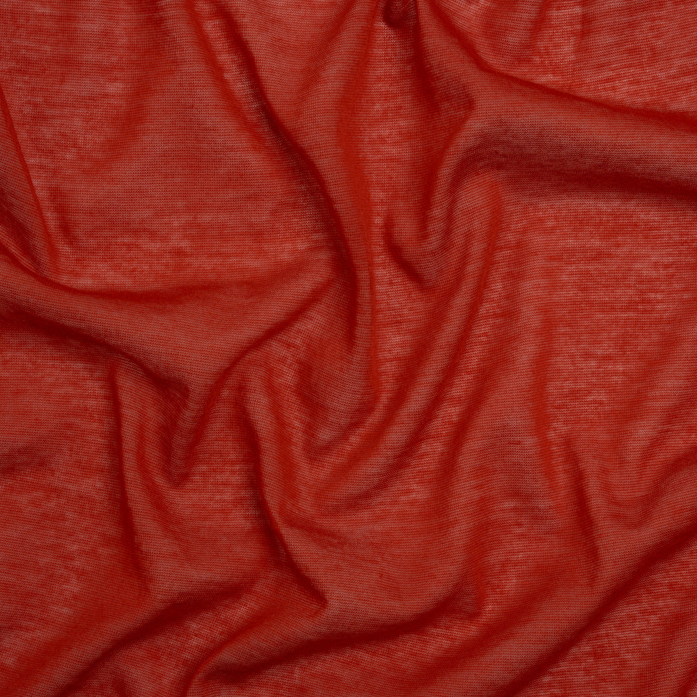 Featherweight Rayon Jersey - Warm Red - Designer Deadstock Featherweight Rayon Jersey - Warm Red - Designer Deadstock