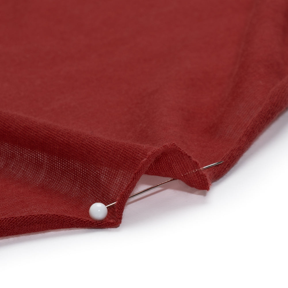 Featherweight Rayon Jersey - Wine Red - Designer Deadstock Detail Featherweight Rayon Jersey - Wine Red - Designer Deadstock Detail