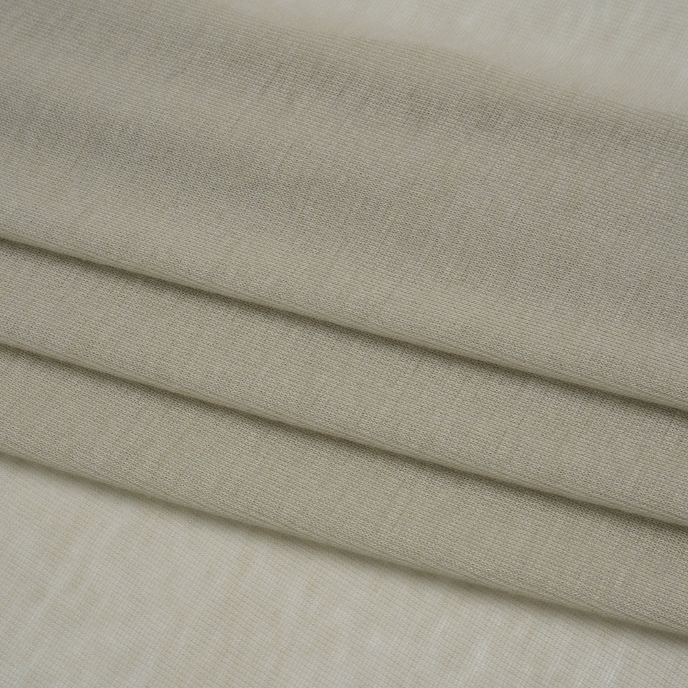 Lightweight Polyester Interlock Knit - Light Gray - Designer Deadstock Folded Lightweight Polyester Interlock Knit - Light Gray - Designer Deadstock Folded