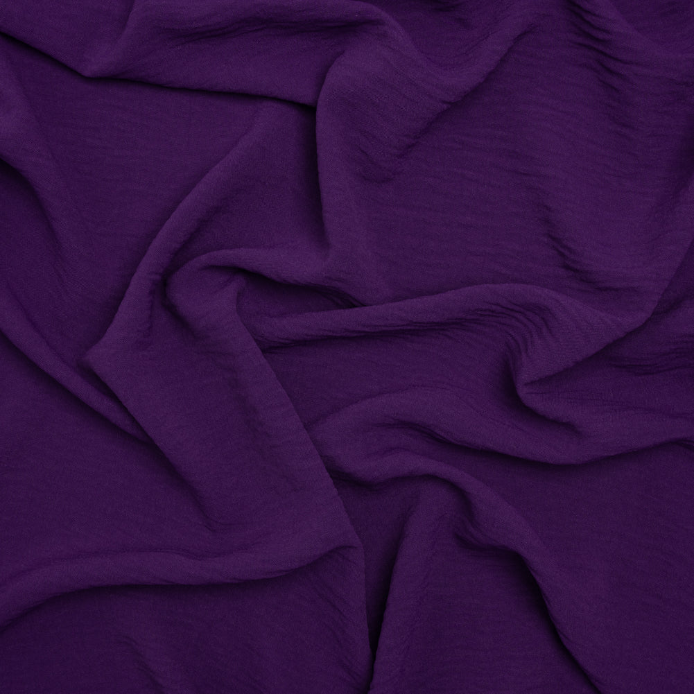 Polyester Crepe - Royal Purple - Designer Deadstock Polyester Crepe - Royal Purple - Designer Deadstock