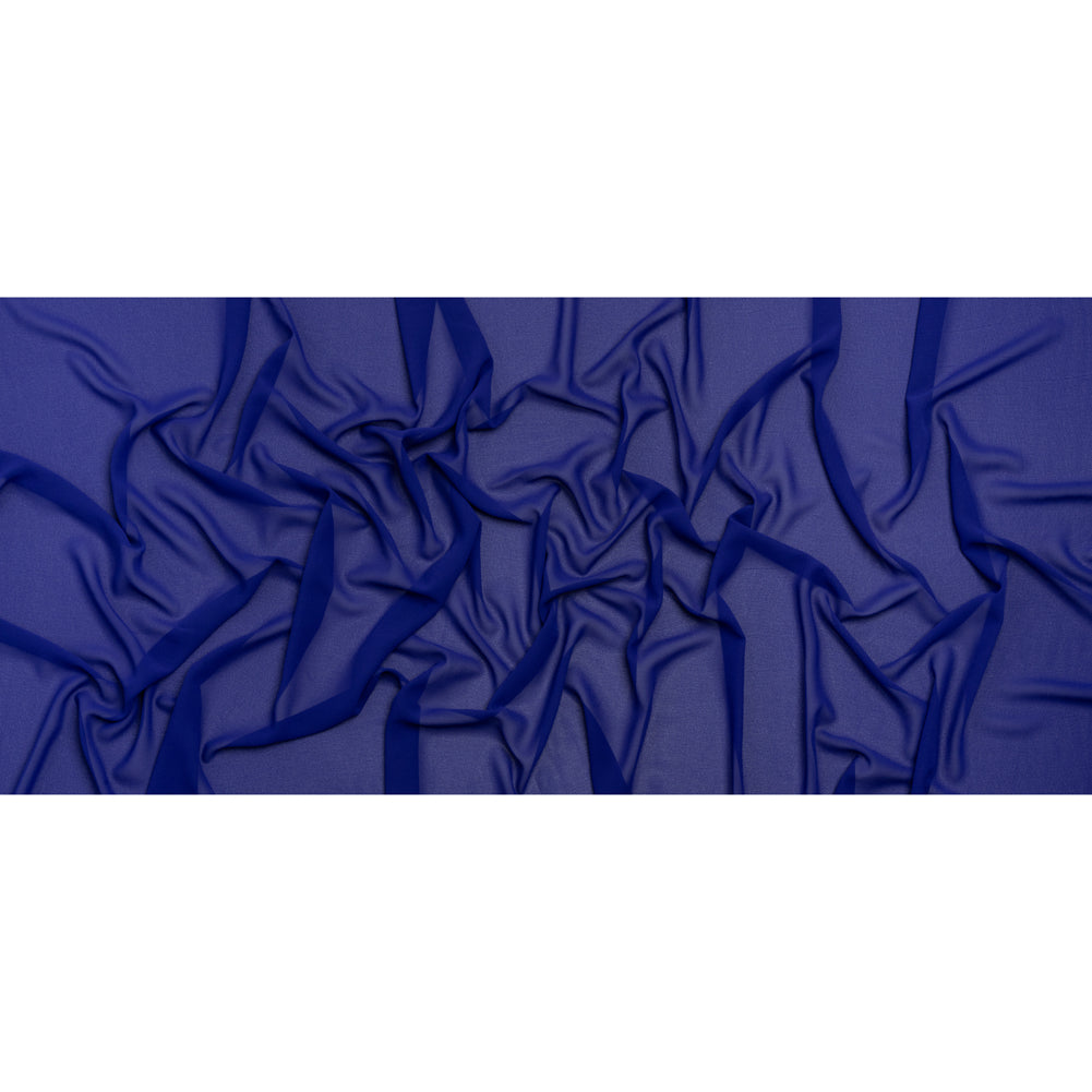 Polyester Georgette - Cobalt Blue - Designer Deadstock - Full Polyester Georgette - Cobalt Blue - Designer Deadstock - Full
