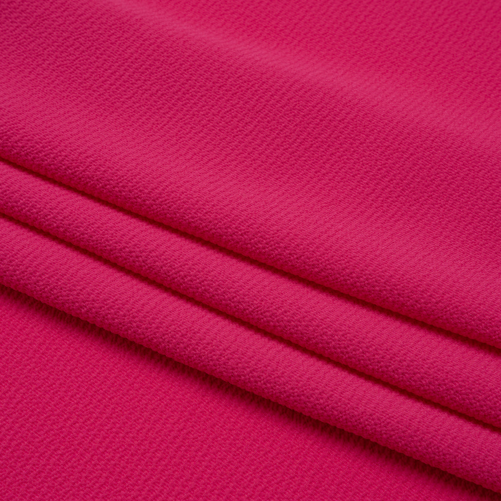 Stretch Polyester Crepe - Pink - Designer Deadstock Stretch Polyester Crepe - Pink - Designer Deadstock