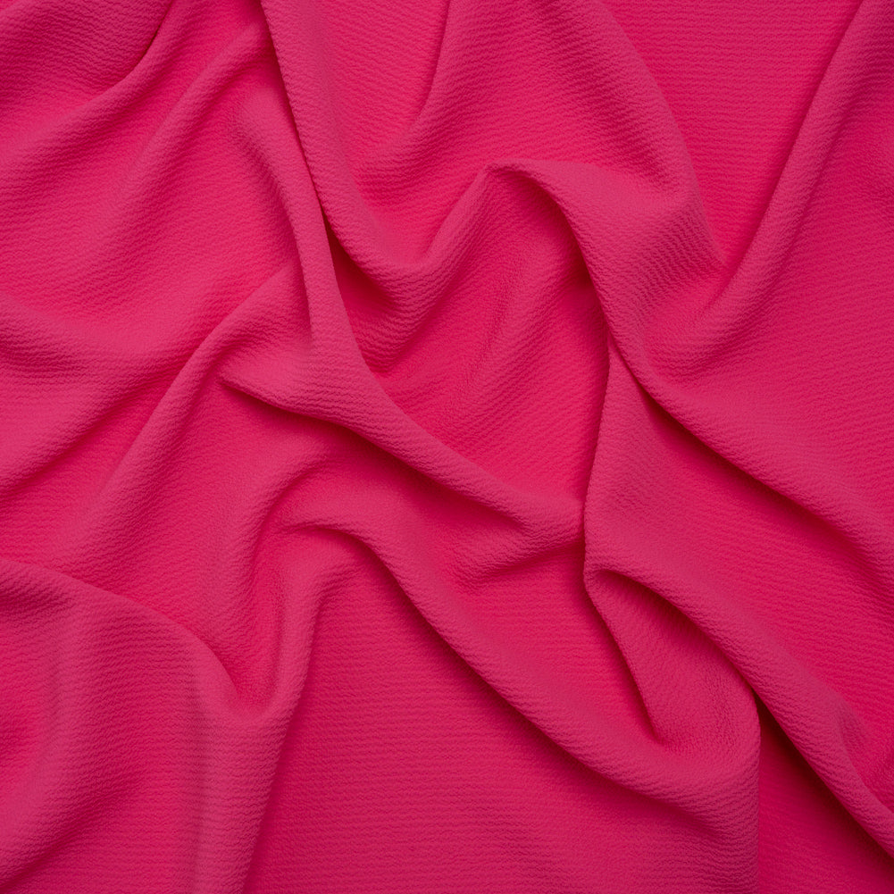 Stretch Polyester Crepe - Pink - Designer Deadstock Stretch Polyester Crepe - Pink - Designer Deadstock